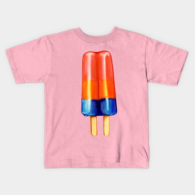 Rainbow Double pop Kids T-Shirt by KellyGilleran